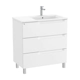 Móvel de Casa de Banho Com Lavatório À Direita de Largura de Cor Branco-mate Aleyda 80 cm Roca
