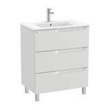 Bathroom Vanity Unit with Basin Centrado Gris Piedra de 70 cm Colección Aleyda Roca