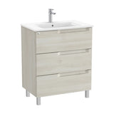 Móvel de Casa de Banho Com Lavatório Centrado de Largura Branco-madeira Aleyda 70 cm Roca