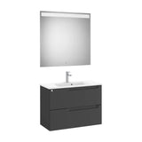 Ensemble Bac Centré Noir Mat Aleyda 80 cm Roca