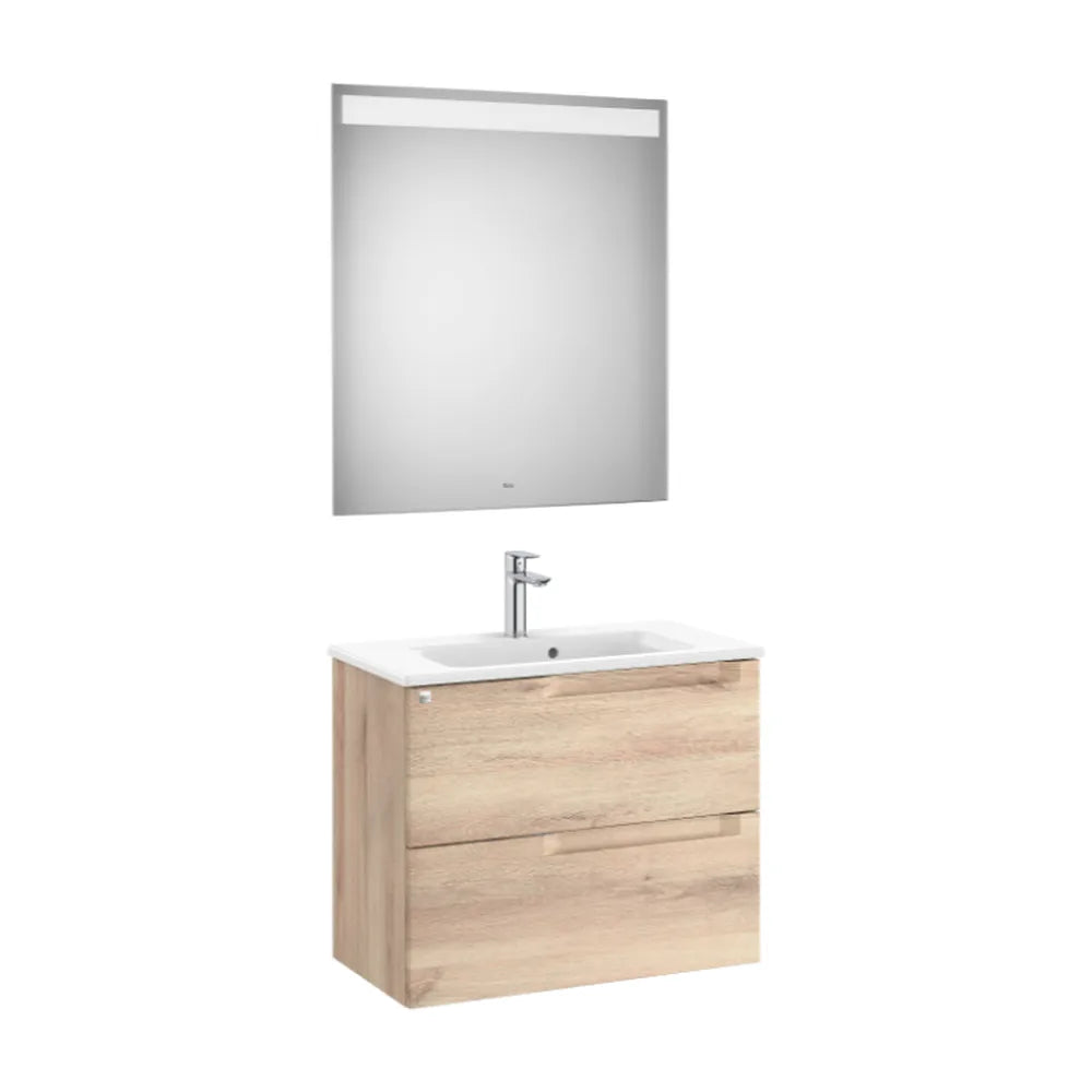 Conjunto de Lavabo Centrado Madera Aleyda 70 cm Beige Roca - Vista 1