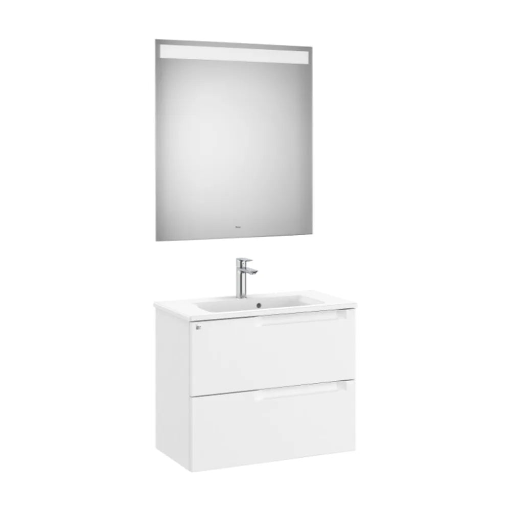 Conjunto de Lavabo Centrado Aleyda 70 cm Blanco Mate Roca - Vista 1