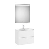Centered Washbasin Set Aleyda 70 cm Matte White Roca