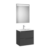 Ensemble Bac Centré Noir Mat Aleyda 60 cm Roca