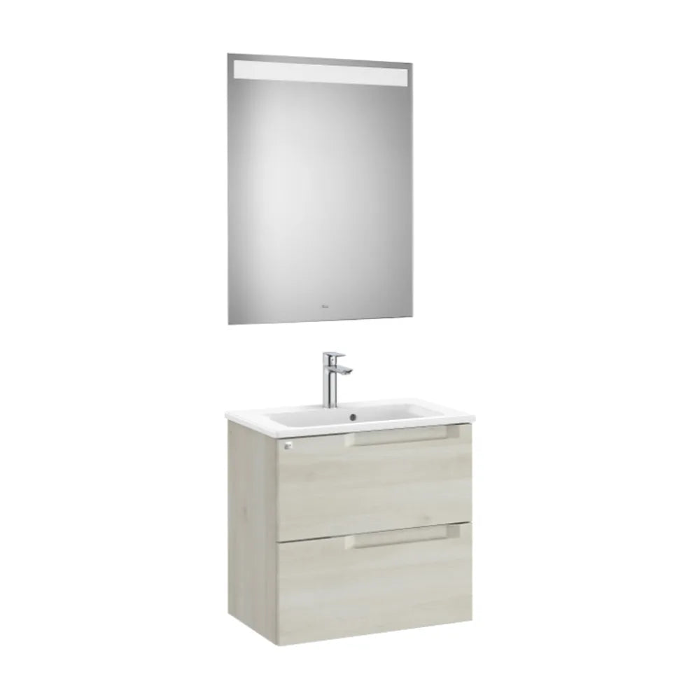 Conjunto de Lavabo Centrado Madera Aleyda 60 cm Blanco Roca - Vista 1