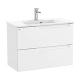 Bathroom Vanity Unit with Basin Centrado de 80 cm Colección Aleyda White Mate Roca