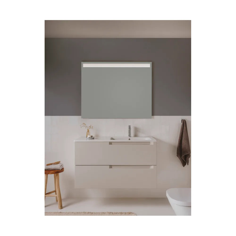 Mueble de Baño con Lavabo Centrado Madera de 70 cm Colección Aleyda Blanco Roca - Vista 2