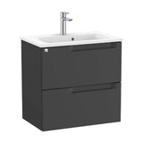 Mueble de Baño con Lavabo Centrado de 60 cm Colección Aleyda Negro Mate Roca