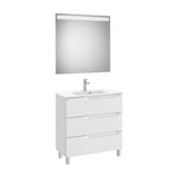 Conjunto de Lavabo Compacto Gris Piedra Aleyda 80 cm Roca