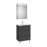 Conjunto de Lavabo Compacto Aleyda 60 cm Negro Mate Roca