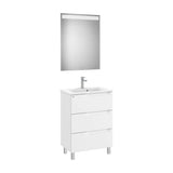 Ensemble Avec Plan Vasque Compact Blanc Mat Aleyda 60 cm Roca
