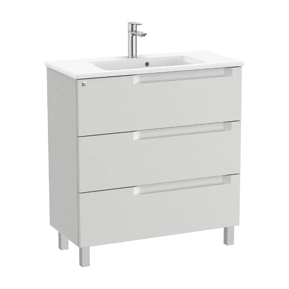 Mueble de Baño con Lavabo Compacto Gris Piedra de 80 cm Colección Aleyda Roca - Vista 1