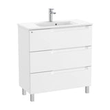 Bathroom Vanity Unit with Basin Compacto de 80 cm Colección Aleyda White Mate Roca
