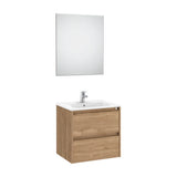 Conjunto de Lavatório 2 Gavetas Nogueira Tenet 60 cm Roca