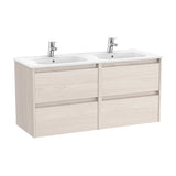 Mueble de Baño con Lavabo Doble Nórdico de 120 cm Colección Tenet Fresno Roca