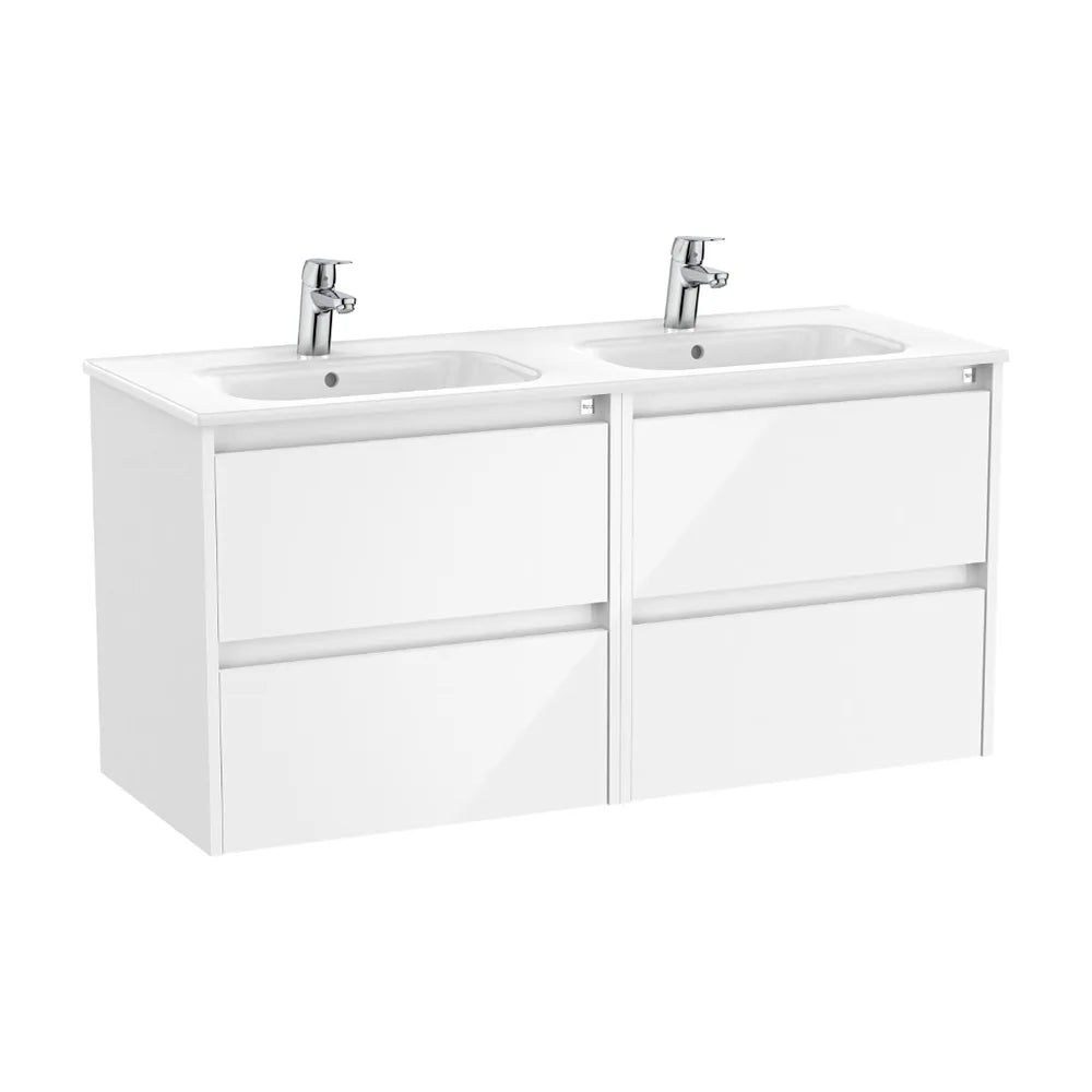 Mueble de Baño con Lavabo Doble con Brillante de 120 cm Colección Tenet Blanco Roca - Vista 1