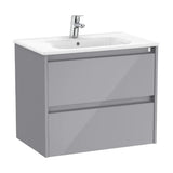 Móvel de Casa de Banho Com Lavatório de Largura de Cor Cinzento-brilhante Tenet 70 cm Roca