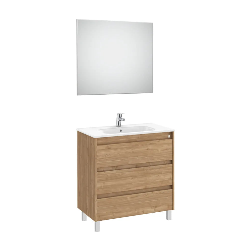 Conjunto de Lavabo de Tres Cajones Nogal Tenet 80 cm Roca - Vista 1