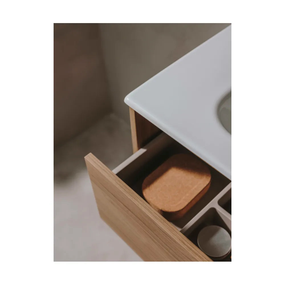 Conjunto de Lavabo de Tres Cajones City Tenet 80 cm Roble Roca - Vista 2