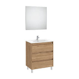 Conjunto de Lavabo de Tres Cajones Nogal Tenet 70 cm Roca