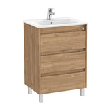 Bathroom Vanity Unit with Basin y 3 Cajones Nogal de 60 cm Colección Tenet Roca