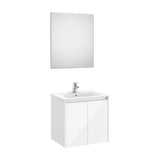 Conjunto de Lavabo de Dos Puertas Brillante Tenet 60 cm White Roca