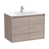 Bathroom Vanity Unit with Basin y 2 Puertas Nórdico de 80 cm Colección Tenet Fresno Roca