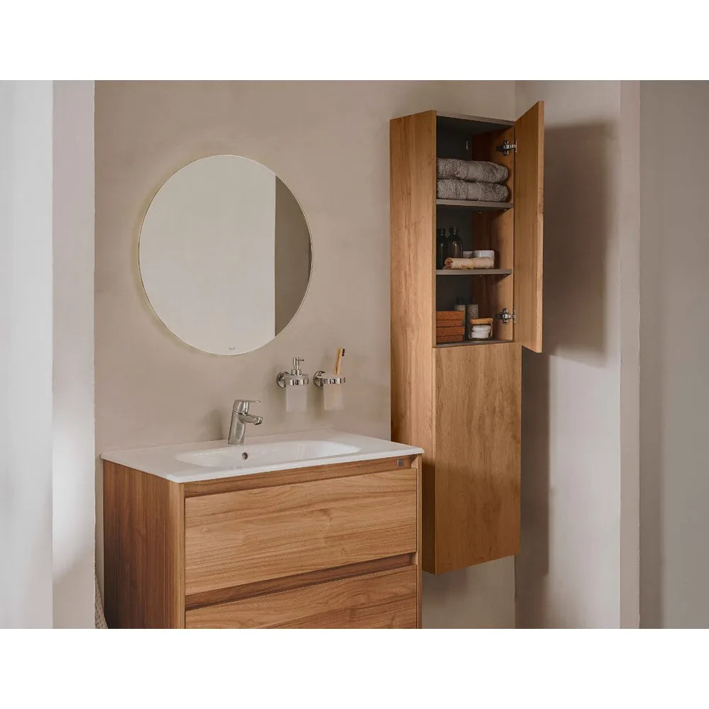 Mueble columna auxiliar de baño reversible y suspendido en color gris brillante Extra Roca - Vista 2