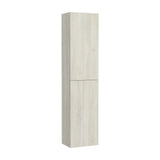 Reversible Wall-Hung Bathroom Side Column Unit Wood Extra White Roca