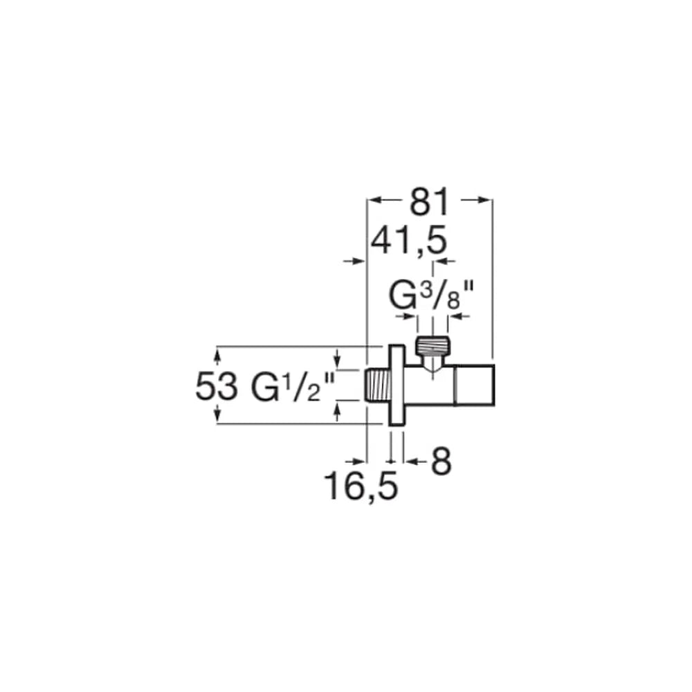 Llave de Corte 1/2"-3/8" para Cierre de Paso por Tubería Titanio Square Aqua Negro Roca - Vista 2