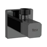 Llave de Corte de 1/2"-1/2" Titanio Square Aqua Negro Roca