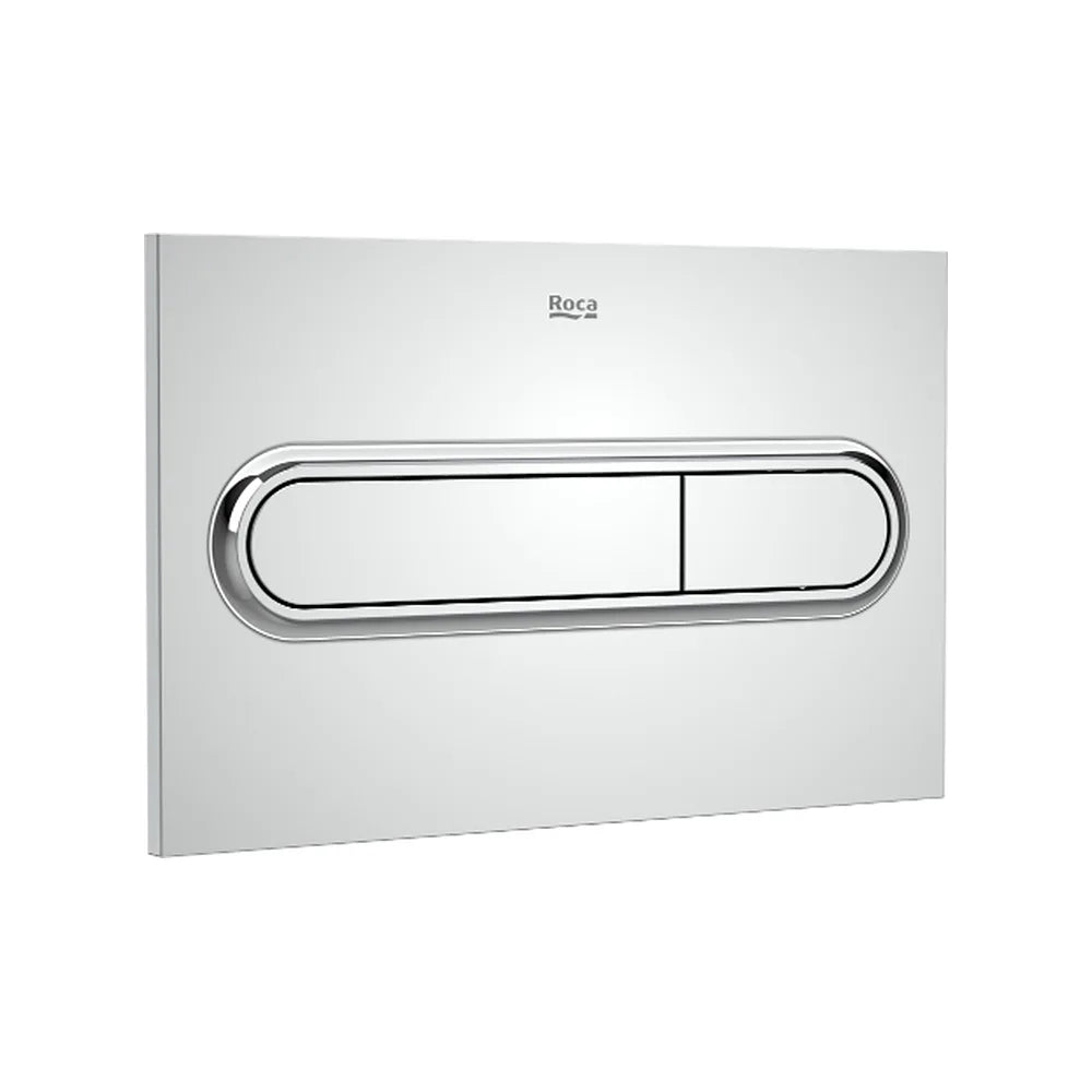 Inodoro Suspendido Rimless Salida Horizontal Tapa Amortiguada Placa Pulsadora y Cisterna Round de 48 cm Colección The Gap Roca - Vista 3