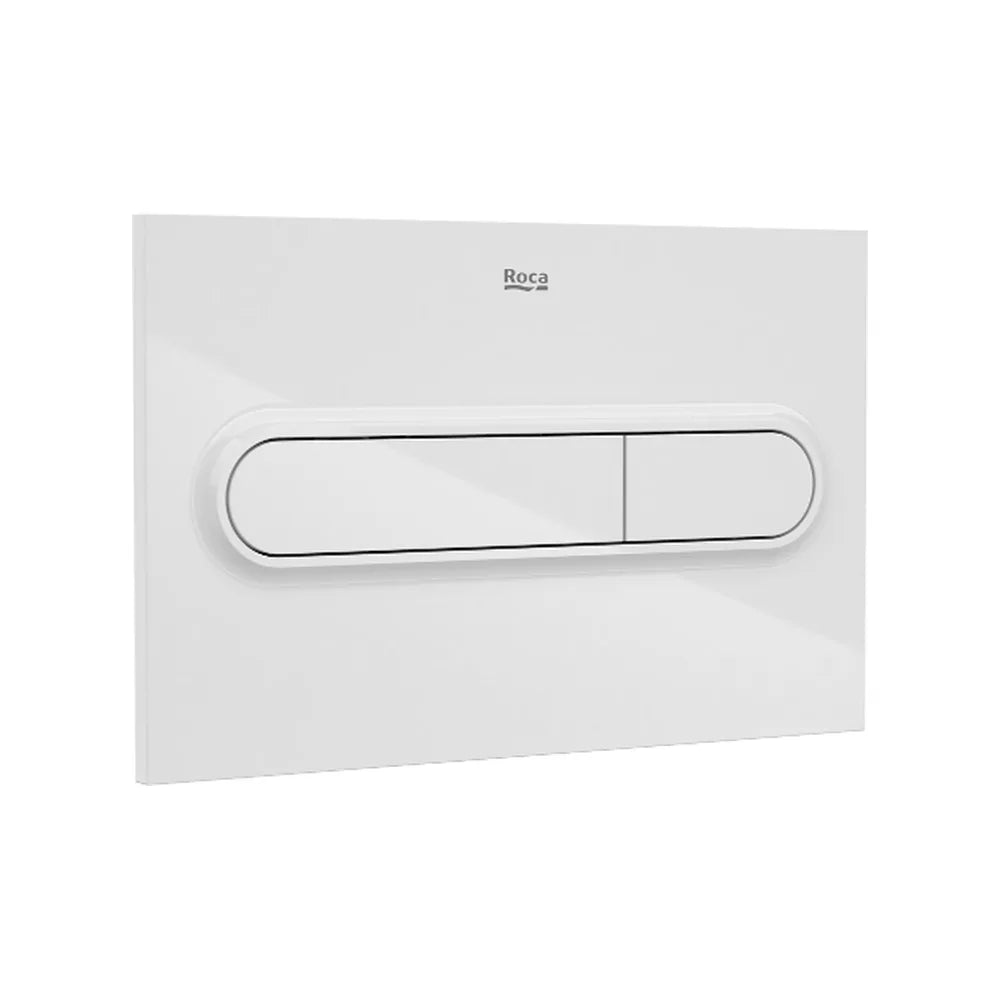 Inodoro Suspendido Rimless Salida Horizontal Tapa Amortiguada Placa Pulsadora y Cisterna Round de 48 cm Colección The Gap Roca - Vista 4