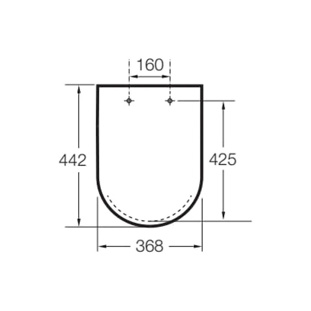 Pack de inodoro suspendido Rimless salida horizontal con tapa amortiguada cisterna placa pulsadora ROUND ROCA - Vista 9