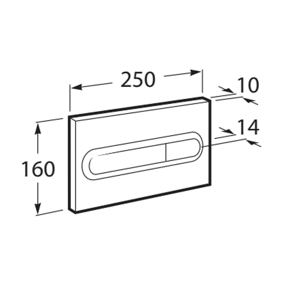 Pack de inodoro suspendido Rimless salida horizontal con tapa amortiguada cisterna placa pulsadora ROUND ROCA - Vista 11