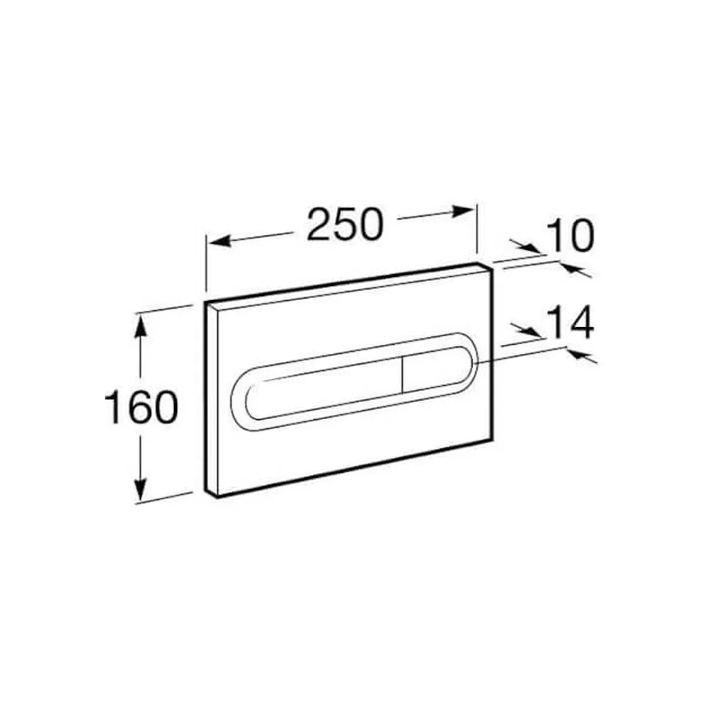 Pack inodoro Rimless suspendido con placa pulsadora y cisterna empotrada Meridian Duplo ROCA - Vista 7