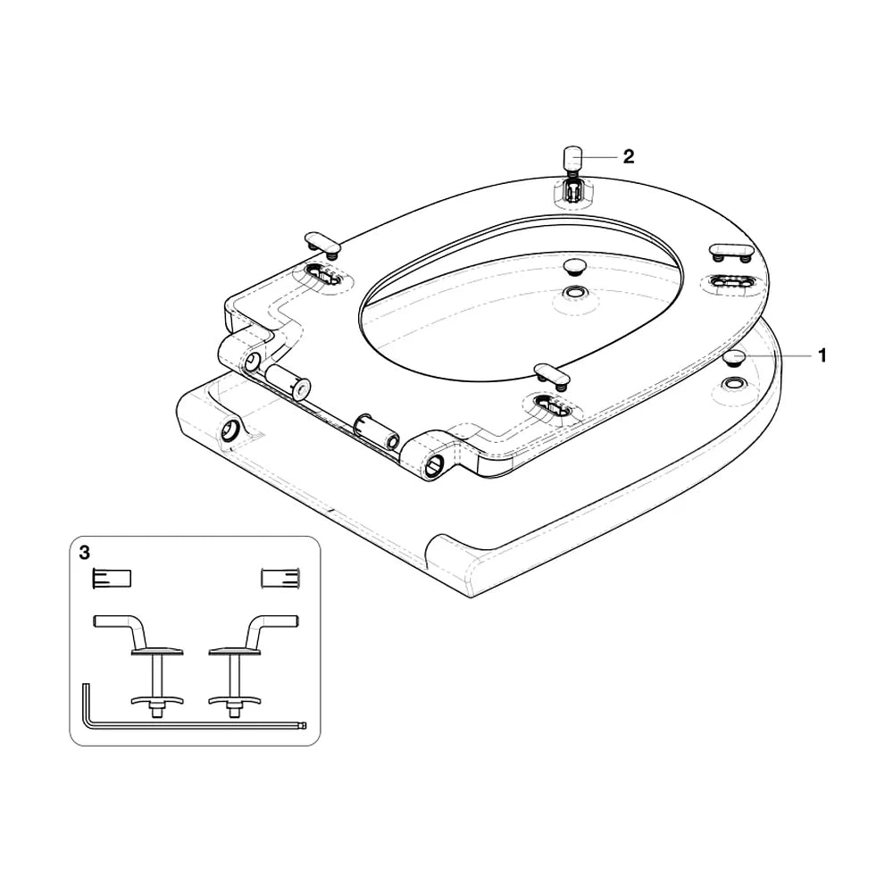 Pack inodoro Rimless suspendido con placa pulsadora y cisterna empotrada Meridian Duplo ROCA - Vista 6