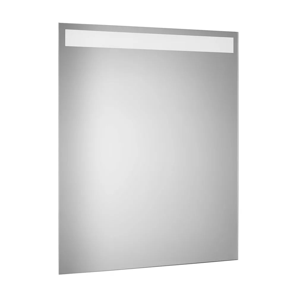 Espejo rectangular de 60x80 cm con luz LED integrada para instalación mural Eidos Roca - Vista 1