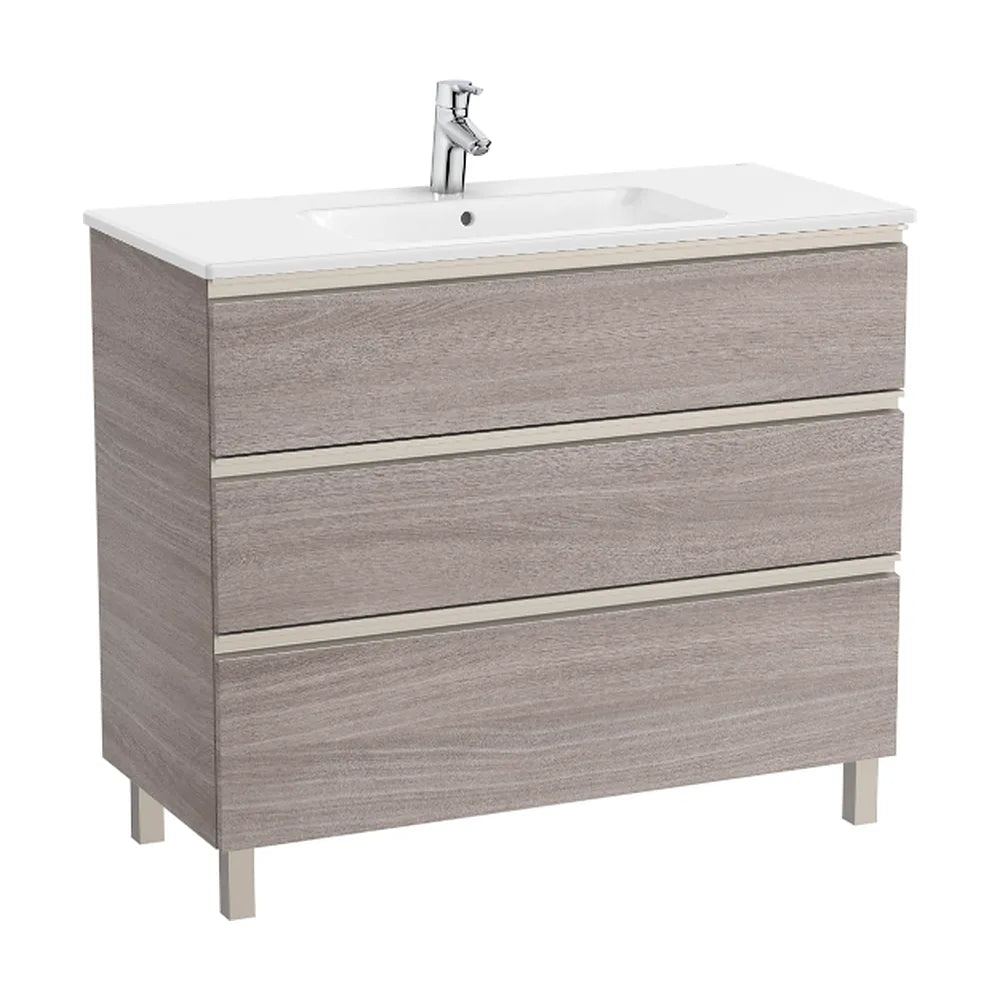 Mueble de Baño con Lavabo Central y Madera de Unik de 100,5 cm Colección The Gap Roble Roca - Vista 2