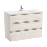 Mueble de Baño con Lavabo Central y Nórdico Unik de 100,5 cm Colección The Gap Fresno Roca