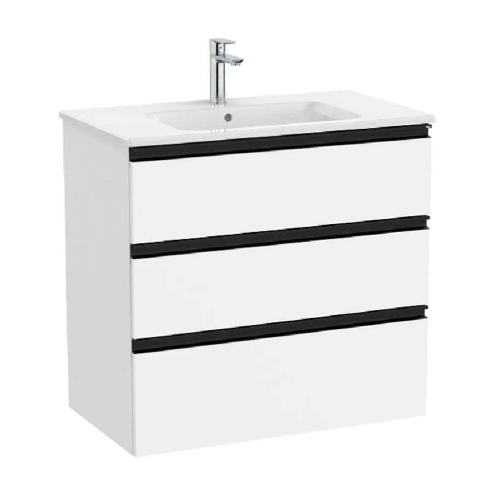 Mueble de Baño con Lavabo Central y Unik de 80,5 cm Colección The Gap Blanco Mate Roca - Vista 1