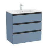 Bathroom Vanity Unit with Basin Central y Azul Mate Unik de 70,5 cm Colección The Gap Roca