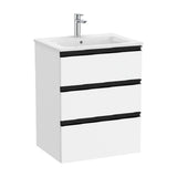 Bathroom Vanity Unit with Basin Central y Unik de 60,5 cm Colección The Gap White Mate Roca