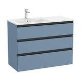 Bathroom Vanity Unit with Basin a la Izquierda Azul Mate Unik de 100,5 cm Colección The Gap Roca