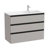 Bathroom Vanity Unit with Basin a la Derecha Gris Mate Unik de 100,5 cm Colección The Gap Roca
