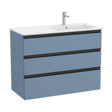 Bathroom Vanity Unit with Basin a la Derecha Azul Mate Unik de 100,5 cm Colección The Gap Roca