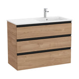 Bathroom Vanity Unit with Basin a la Derecha Nogal Unik de 100,5 cm Colección The Gap Roca