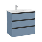 Mueble de Baño con Lavabo a la Izquierda y Azul Mate Unik de 80,5 cm Colección The Gap Roca