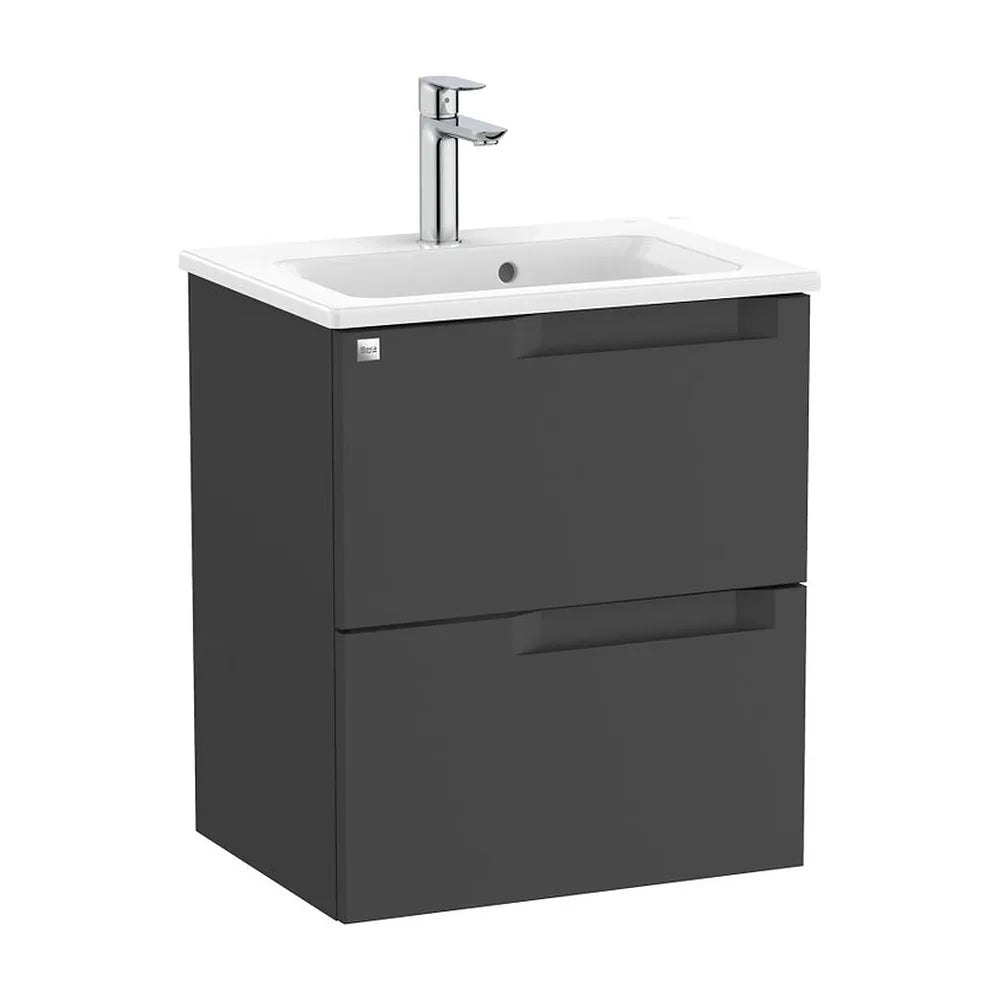 Mueble de Baño con Lavabo Centrado de 50 cm Colección Aleyda Negro Mate Roca - Vista 1
