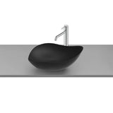 Vasque À Poser Sur Plan en Fineceramic Avec Un Design Ovale de Couleur Noire Ohtake Inspira Roca